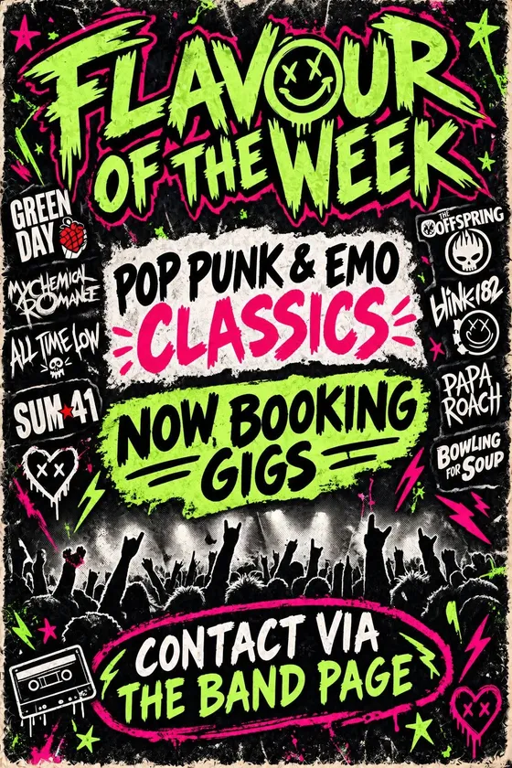 Now booking poster